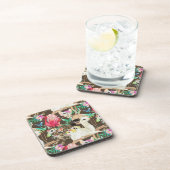 Tropisches Tiermuster Getränkeuntersetzer (Rechte Seite)