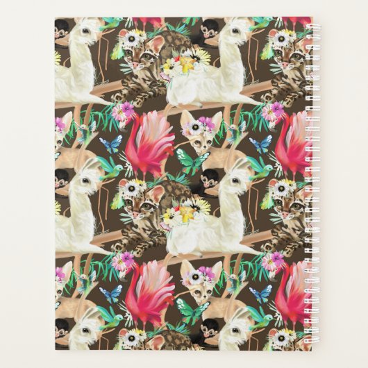 Tropisches Tiermuster Planer (Rückseite)