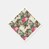 Tropisches Tiermuster Serviette (Ecke)