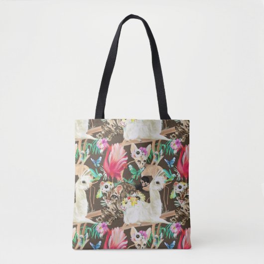 Tropisches Tiermuster Tasche (Vorderseite)