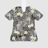 Tropisches Tiger Hawaiian Palm Jungle Aloha Shirt Ornament (Rückseite)