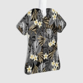 Tropisches Tiger Hawaiian Palm Jungle Aloha Shirt Ornament (Vorderseite)