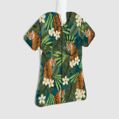 Tropisches Tiger Hawaiian Palm Jungle Aloha Shirt Ornament (Vorderseite)