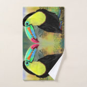 Tropisches Toco Toucan Bird Bath Set (Handtuch)