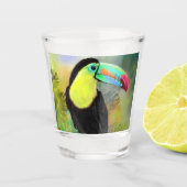 Tropisches Toco Toucan Shot Glass Schnapsglas (Vorderseite)