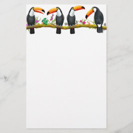 Tropisches Toco Toucan Vogel-Briefpapier Briefpapier
