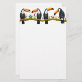 Tropisches Toco Toucan Vogel-Briefpapier Briefpapier (Vorne/Hinten)