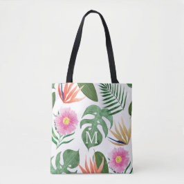 Tropisches Totbeutel für Monogramm Tasche