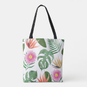 Tropisches Totbeutel für Monogramm Tasche (Rückseite)