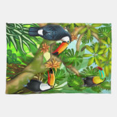 Tropisches Toucan Dschungel-Küchen-Tee-Tuch Küchentuch (Horizontal)