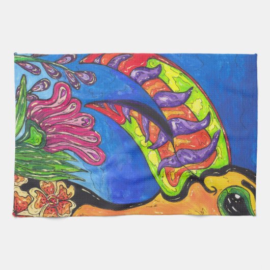 Tropisches Toucan Geschirrtuch (Horizontal)