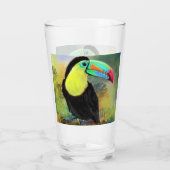 Tropisches Toucan-Glas Glas (Rückseite)
