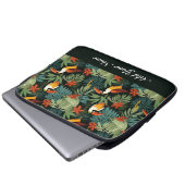 Tropisches Toucan-Muster Laptopschutzhülle (Vorne Knopf)