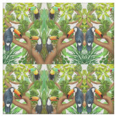 Tropisches Toucan Vogel-Gewebe Stoff (Nahaufnahme)