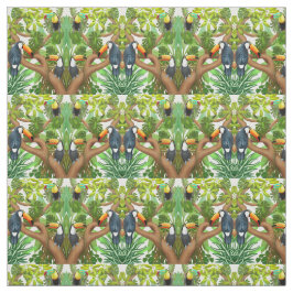 Tropisches Toucan Vogel-Gewebe Stoff