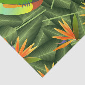 Tropisches Toucans u. Paradiesvögel Blumen Seidenpapier (Ausschnitt)