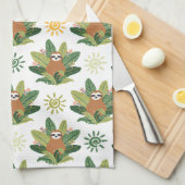 Tropisches Trägheits-Muster Geschirrtuch (Viertel Falte)