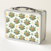 Tropisches Trägheits-Muster Metall Brotdose (Rückseite)