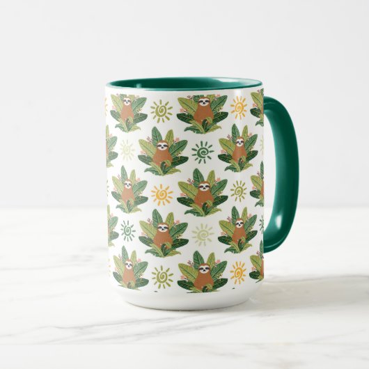 Tropisches Trägheits-Muster Tasse (VorderseiteRechts)