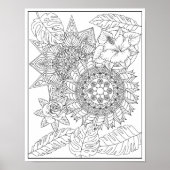 Tropisches Tribal-Intricate Mandala Erwachsenenfar Poster (Vorne)