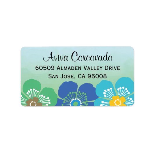 Tropisches Trio - Calypso Adressaufkleber (Vorne)