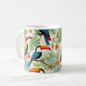 Tropisches Tukan-Kronendach Kaffeetasse (Vorderseite Links)