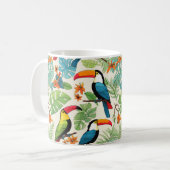 Tropisches Tukane-Kronendach Kaffeetasse (Vorderseite Links)