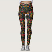 Tropisches Tukane-Muster Leggings (Vorderseite)