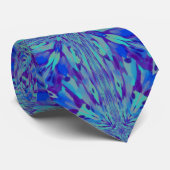 Tropisches Türkis Blaues Grün Lila Abstrakt Krawatte (Gerollt)