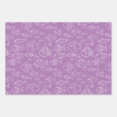 Tropisches Türkis und Pfirsichfisch Niedlicher Car Geschenkpapier Set (Vorderseite 3)