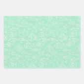 Tropisches Türkis und Pfirsichfisch Niedlicher Car Geschenkpapier Set (Vorderseite 2)