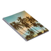 Tropisches Twilight: Kokospalmenpalme Silhouette Notizblock (Rechte Seite)