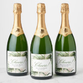 Tropisches Umweltzeichen Flasche Schaumweinetikett (Flaschen)