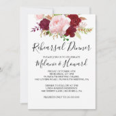 Tropisches und romantisches Abendessen mit Probe Einladung (Vorderseite)