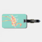 Tropisches uns gelassen Flamingle Flamingo u. Gepäckanhänger (Rückseite horizontal)