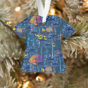Tropisches Unterwasser-Garten Surreal Aloha-Shirt Ornament