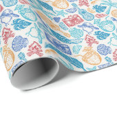 Tropisches Urlaubsmuster - Sommerreisen Geschenkpapier (Rolleneckpunkt)