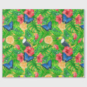 Tropisches Verpackungspapier Geschenkpapier (Flach)
