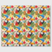 Tropisches Verpackungspapier Geschenkpapier (Flach)