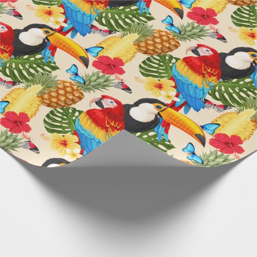 Tropisches Verpackungspapier Geschenkpapier (Ecke)