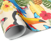 Tropisches Verpackungspapier Geschenkpapier (Rolleneckpunkt)