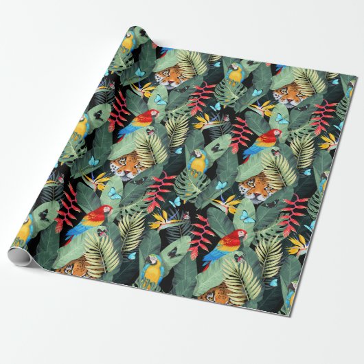 Tropisches Verpackungspapier Geschenkpapier (Ungerollt)