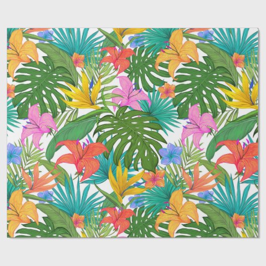 Tropisches Verpackungspapier Geschenkpapier (Flach)