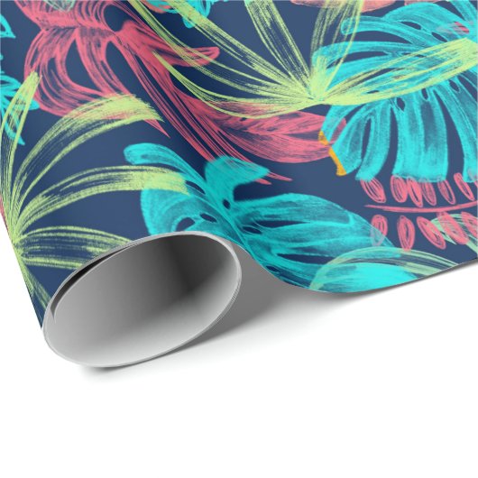 Tropisches Verpackungspapier Geschenkpapier (Rolleneckpunkt)