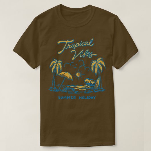 Tropisches viberetro-Stil TShirt (Design vorne)