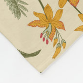 Tropisches Vintages Blumenband Fleecedecke (Ecke)