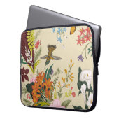 Tropisches Vintages Blumenband Laptopschutzhülle (Vorderseite Links)