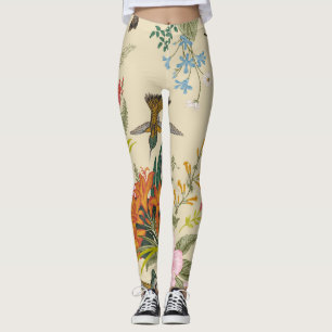 Tropisches Vintages Blumenband Leggings
