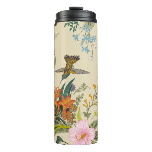 Tropisches Vintages Blumenband Thermosbecher