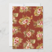 Tropisches Vintages Brautparty Einladung (Rückseite)